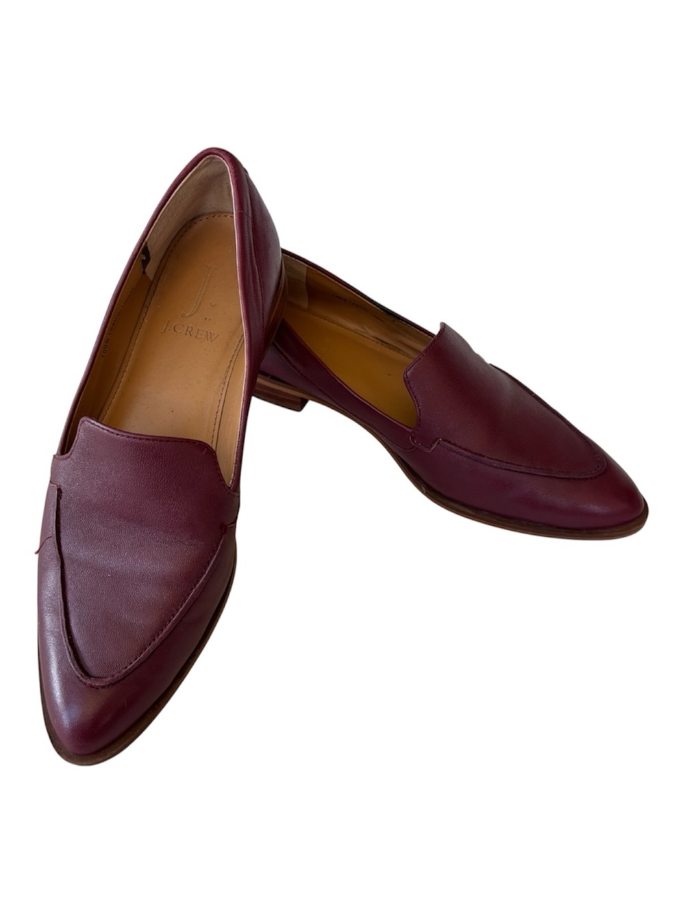 J. Crew Women’s Burgundy Leather Pointed Loafers